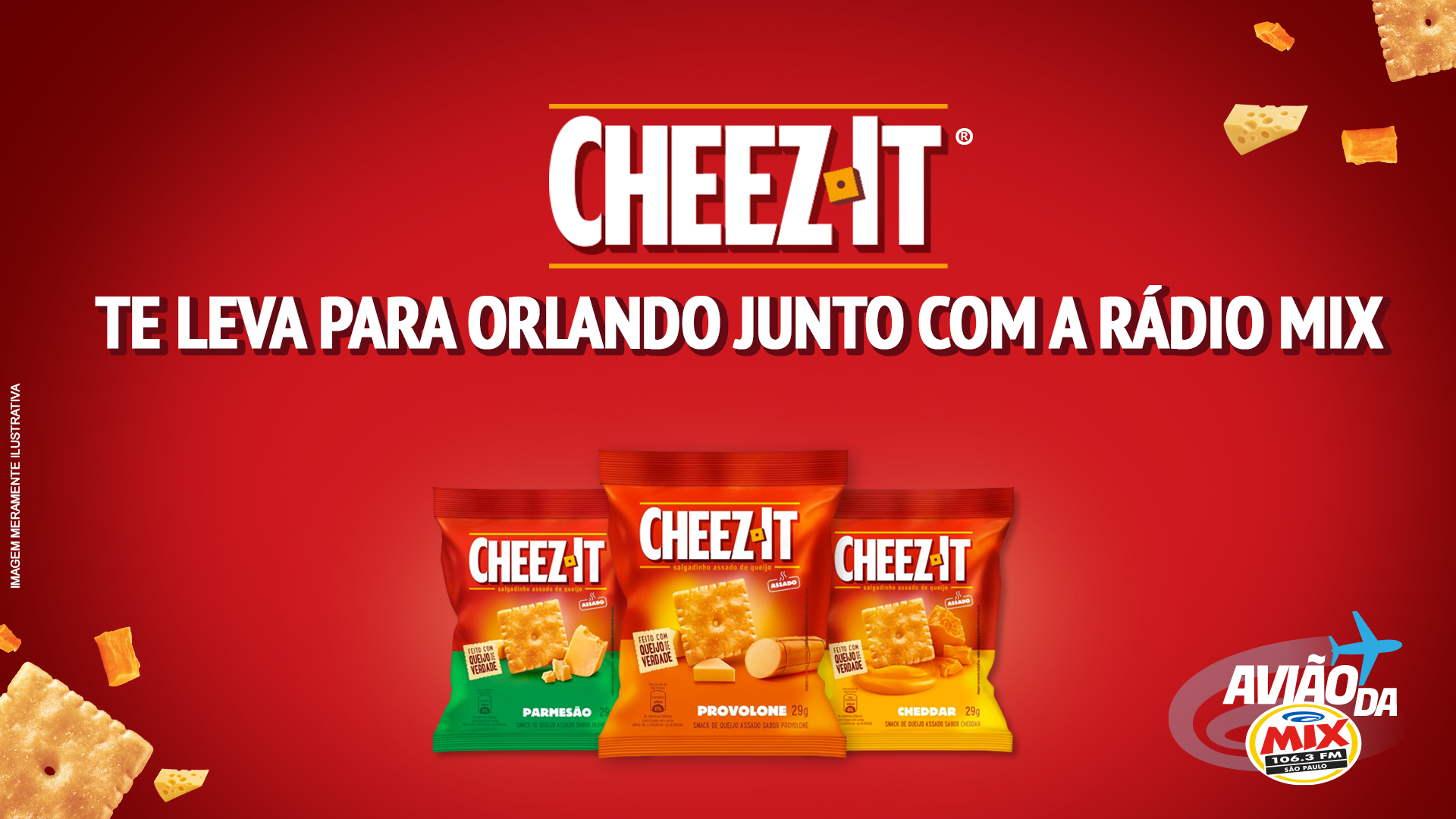 A Mix e a Cheez-It vão te levar para Orlando – Rádio Mix FM