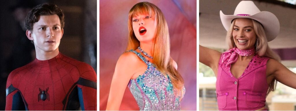 Taylor Swift, Homem-Aranha e Barbie