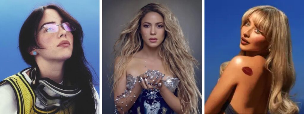 Billie Eilish, Shakira e Sabrina Carpenter