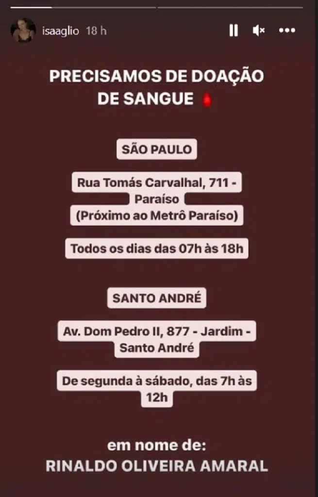 Doação de sangue Mingau