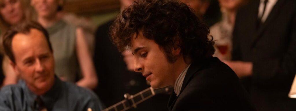 Timothée Chalamet como Bob Dylan